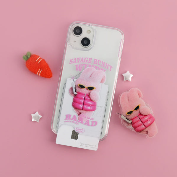 [THENINEMALL] Puffer Bad Windy Clear Phone Case (3 types)