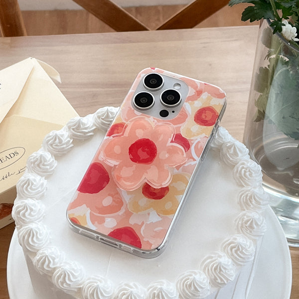 [Mademoment] Flower Watercolor Design Clear Phone Case (3 Types)