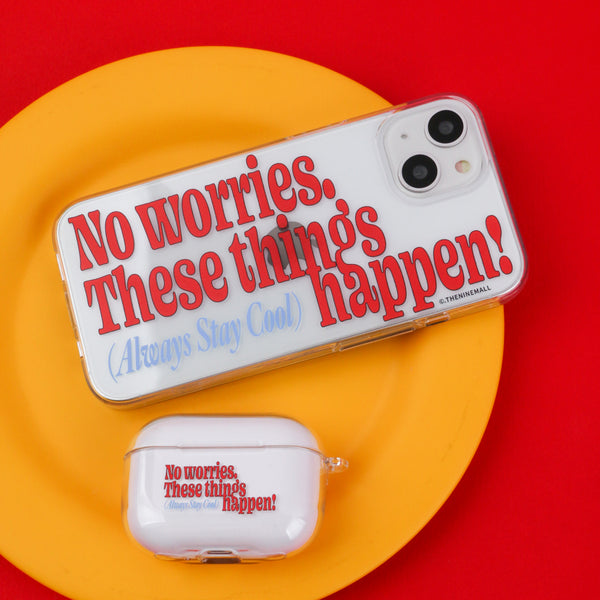 [THENINEMALL] Vintage No Worries Clear Phone Case (3 types)