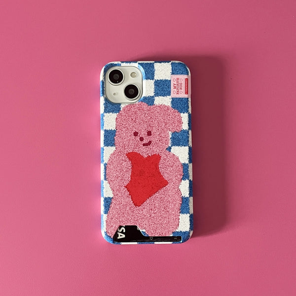 [THENINEMALL] Windy Checkerboard Rug Hard Phone Case (2 types)