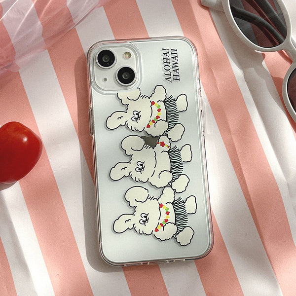 [Mademoment] Aloha Butty Design Clear Phone Case (3 Types)