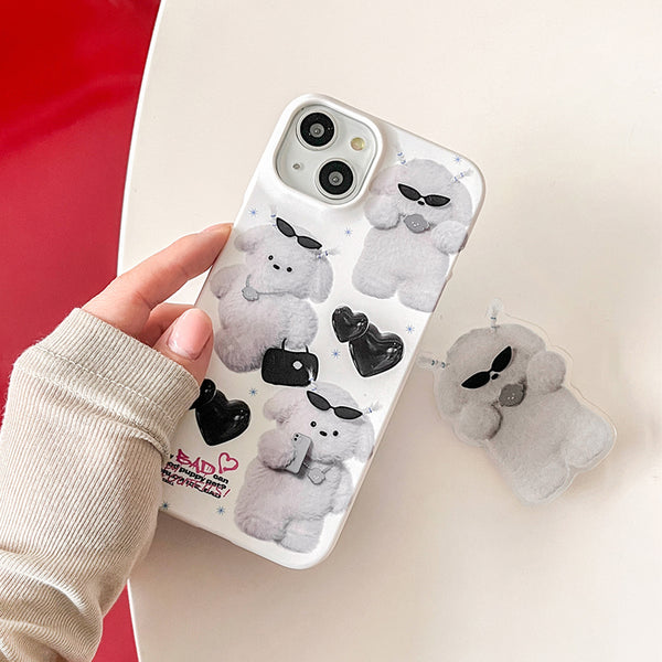 [THENINEMALL] Pattern Bad Puppy Outfits Hard Phone Case (2 types)