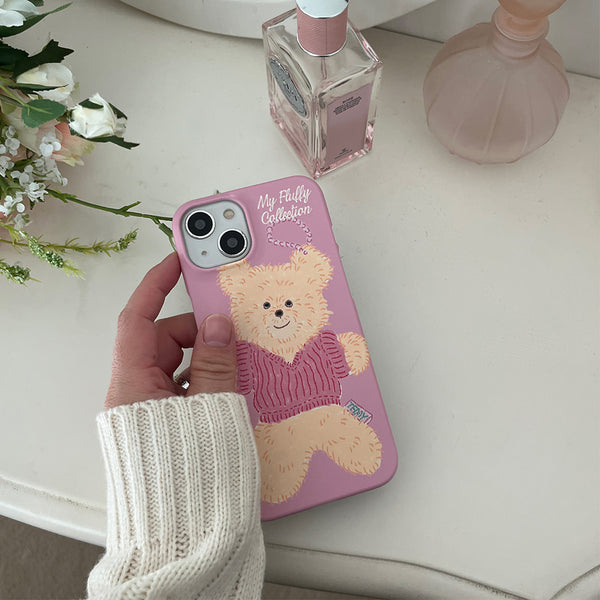 [Mademoment] Big Knit Bear Design Phone Case