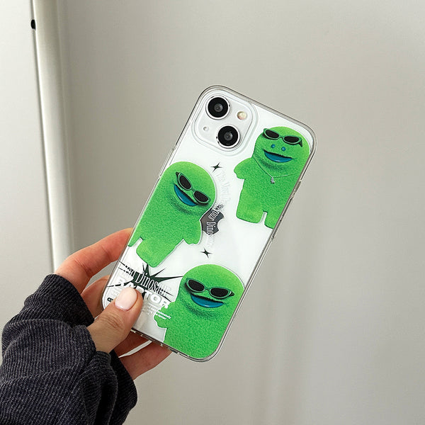 [THENINEMALL] Pattern Bad Raptor Clear Phone Case (3 types)