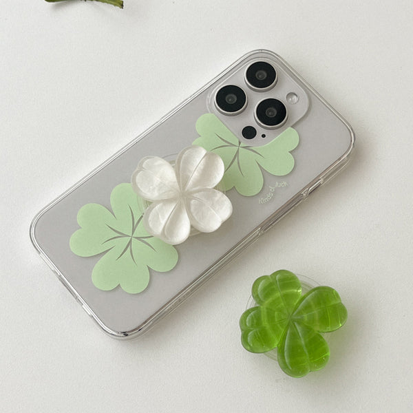 [Mademoment] Kind Of Luck Design Clear Phone Case (3 Types)