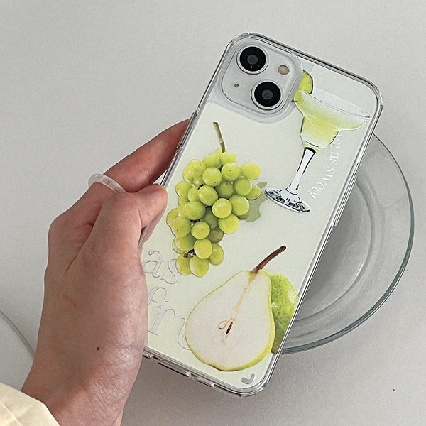 [Mademoment] Sweet Fruits Design Glossy Mirror Phone Case