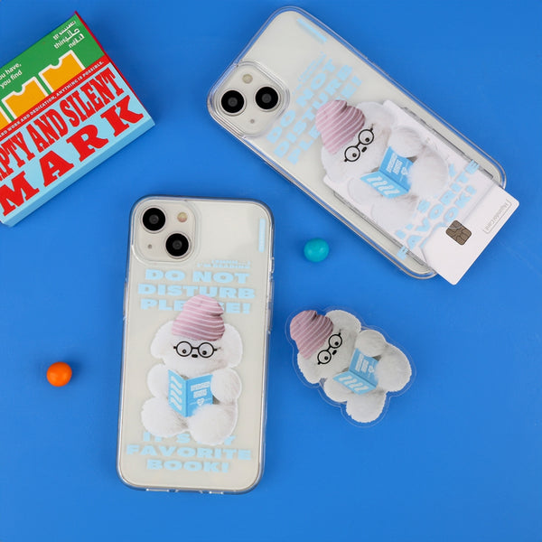 [THENINEMALL] Do Not Disturb Puppy Clear Phone Case (3 types)