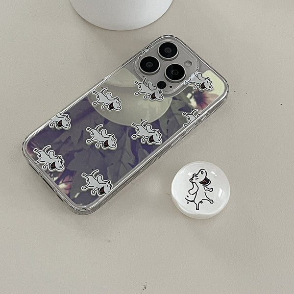 [Mademoment] Another Dog Pattern Design Glossy Mirror Phone Case