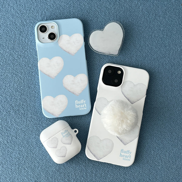 [Mademoment] Fluffy Heart Snow Design AirPods Case