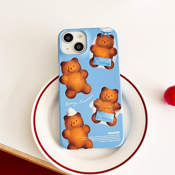 [THENINEMALL] Pattern Gummy Financier Hard Phone Case (2 types)