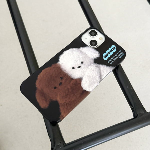 [THENINEMALL] Big Hug Puppy Hard Phone Case (2 types)