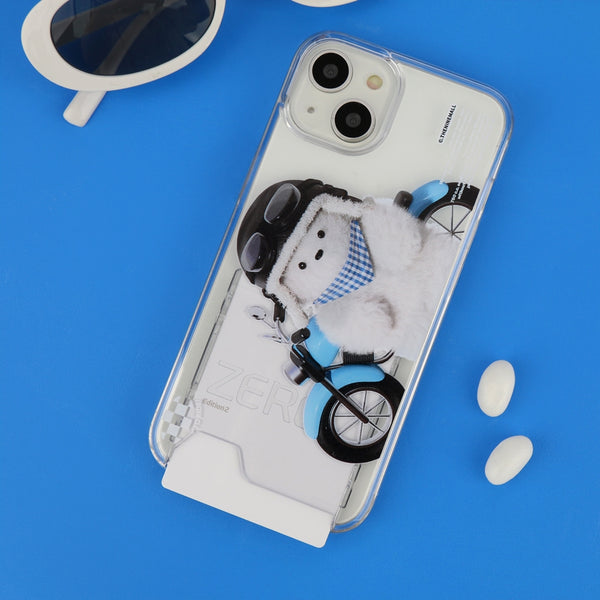 [THENINEMALL] Rider Puppy Clear Phone Case (3 types)