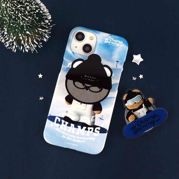 [THENINEMALL] Snowboarder Gummy Hard Phone Case (2 types)