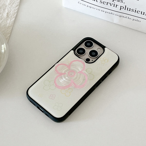 [Mademoment] Flower Doodle Pattern Design Bumper Phone Case