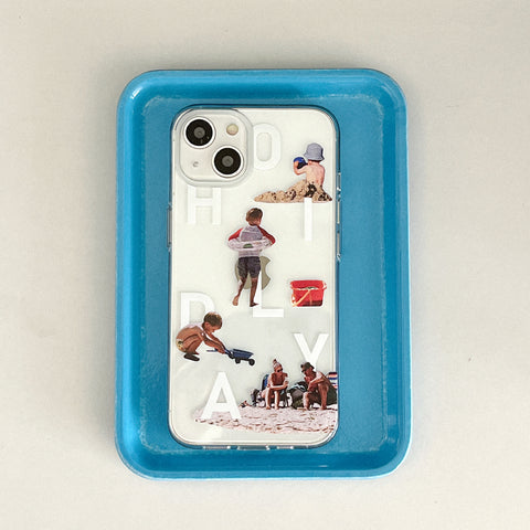 [Mademoment] Sand Play Design Clear Phone Case (3 Types)