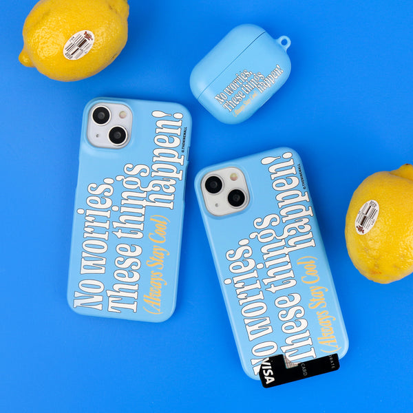 [THENINEMALL] Vintage No Worries Hard Phone Case (2 types)