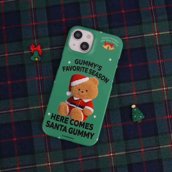 [THENINEMALL] Here Comes Santa Gummy Hard Phone Case (2 types)