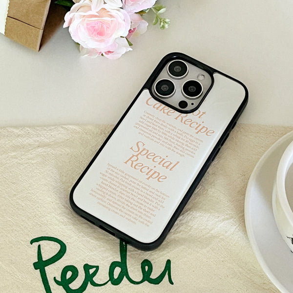 [Mademoment] Cake Recipe Lettering Design Bumper Phone Case