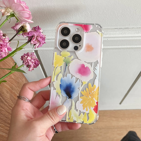 [Mademoment] Iris Garden Design Clear Phone Case (3 Types)