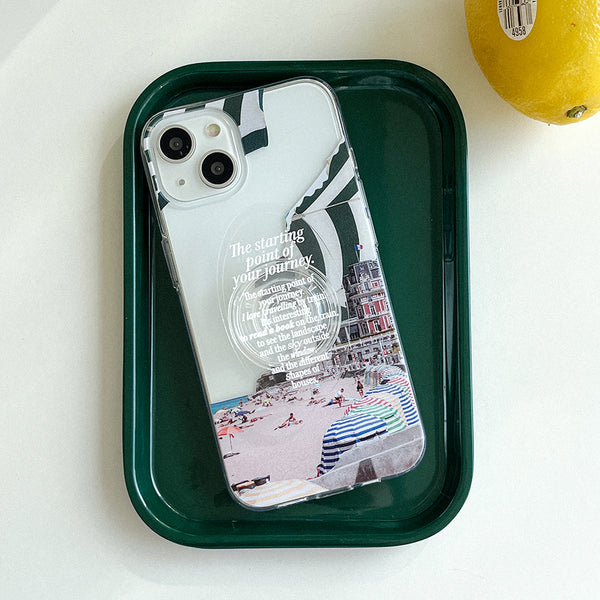 [Mademoment] Color Beach Design Clear Phone Case (3 Types)