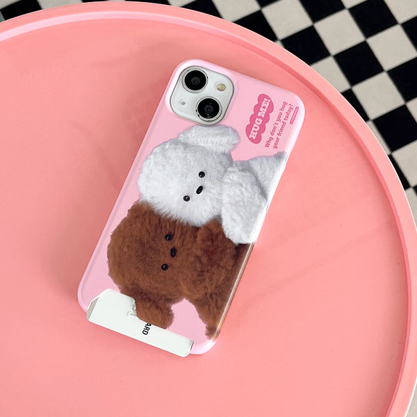 [THENINEMALL] Big Hug Puppy Hard Phone Case (2 types)