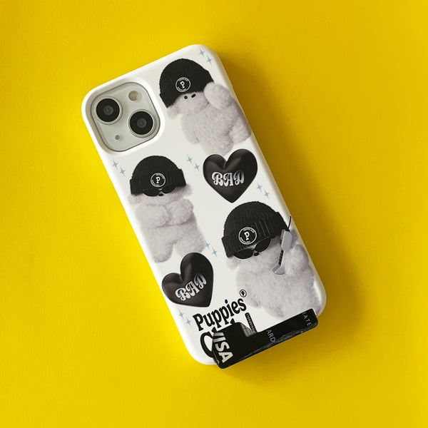 [THENINEMALL] Pattern Bad Puppy Hard Phone Case (2 types)