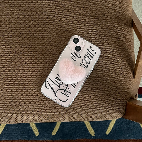 [Mademoment] Love The Scents Lettering Design Clear Phone Case (3 Types)