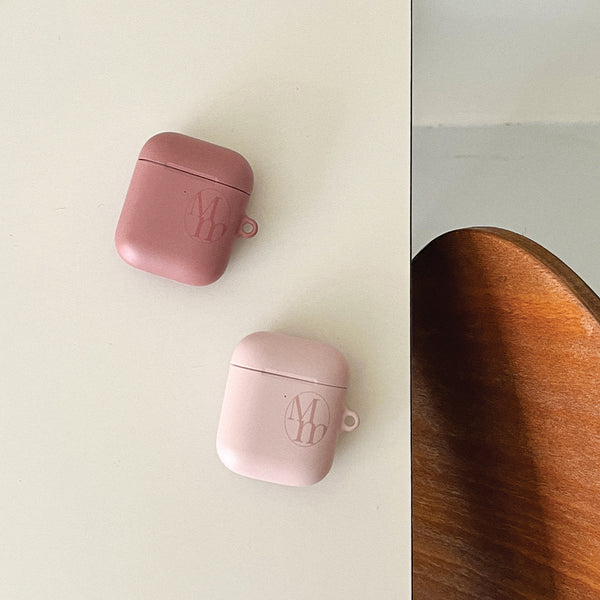 [Mademoment] Soft Cream Plain Design AirPods Case