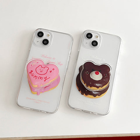 [THENINEMALL] Gummy Donut Shop Clear Phone Case (3 types)