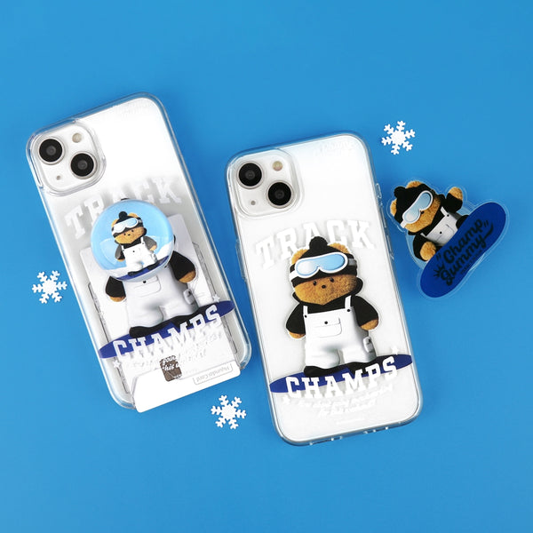 [THENINEMALL] Snowboarder Gummy Clear Phone Case (3 types)