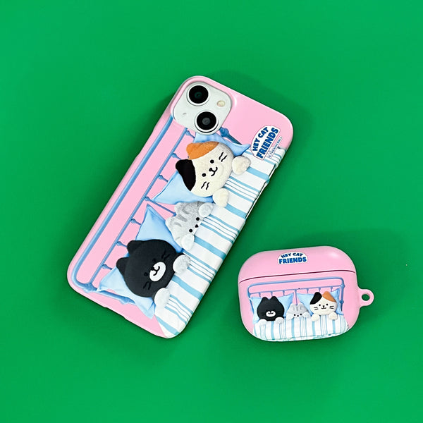 [THENINEMALL] Good Night Hey Cat Hard Phone Case (2 types)