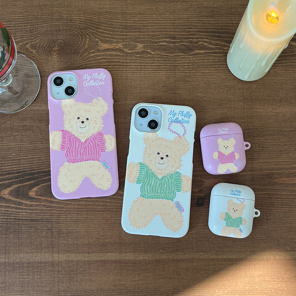 [Mademoment] Big Knit Bear Design AirPods Case