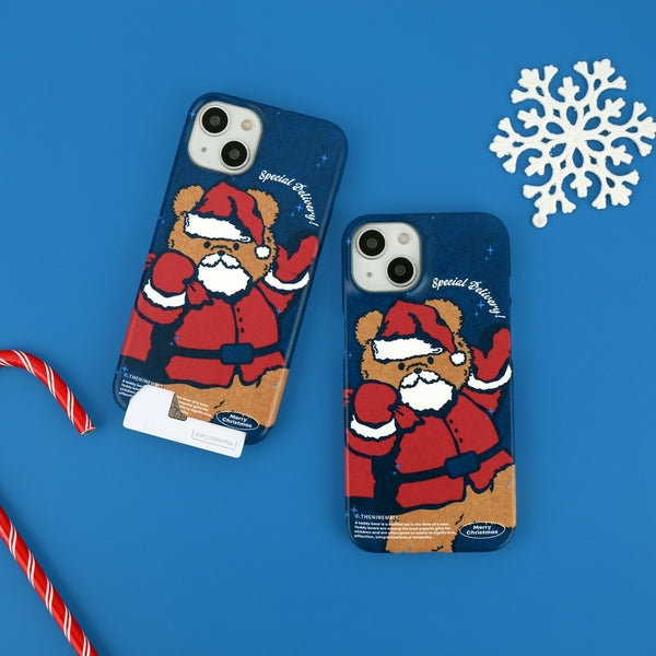 [THENINEMALL] Vintage Santa Gummy Hard Phone Case (2 types)