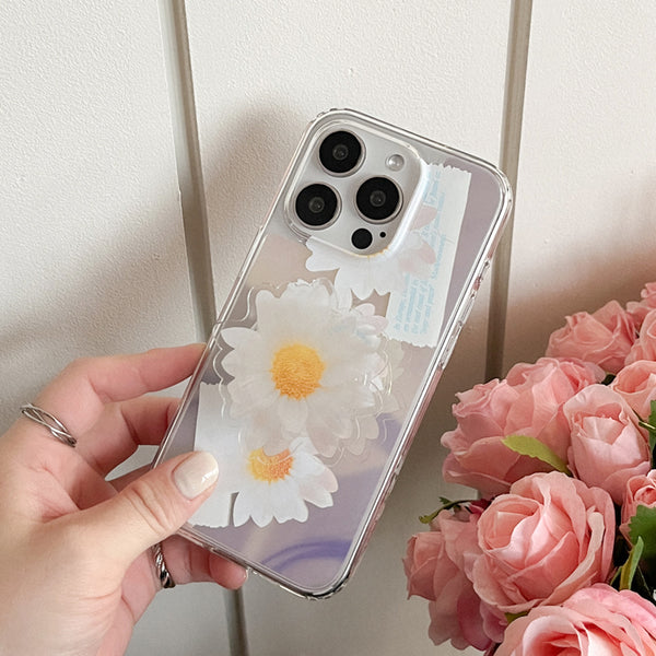 [Mademoment] Pure Daisy Design Glossy Mirror Phone