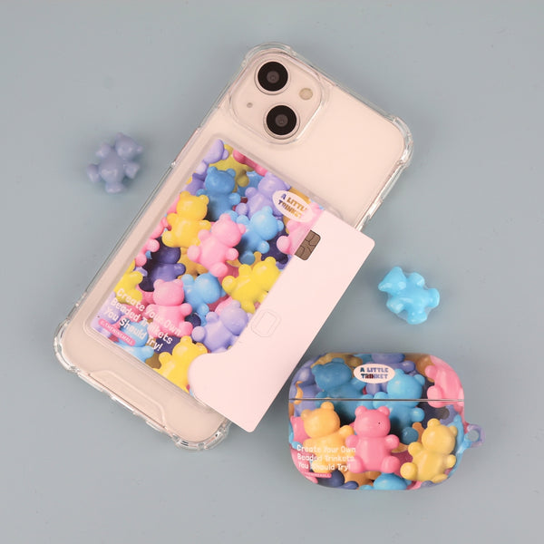 [THENINEMALL] Beads Gummy Pattern Clear Phone Case (1 type)