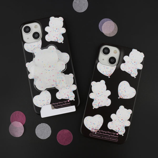 [THENINEMALL] White Gummy Balloon Hard Phone Case (2 types)