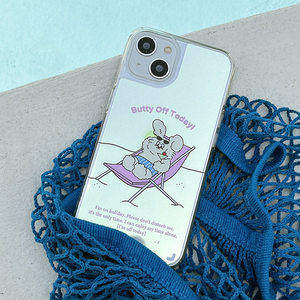 [Mademoment] Off Today Butty Design Glossy Mirror Phone Case