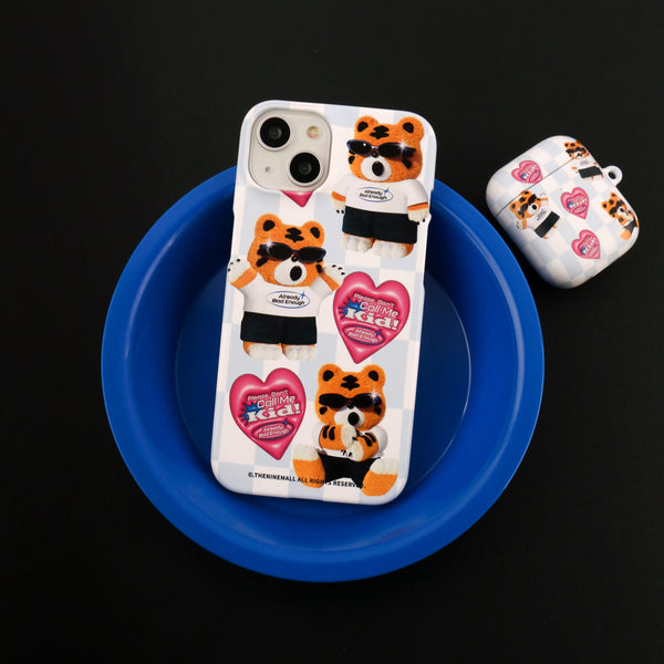 [THENINEMALL] Pattern Bad Hey Tiger Hard Phone Case (2 types)