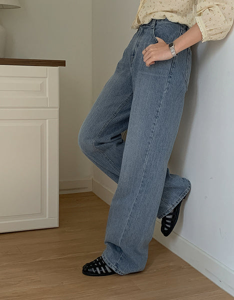 [FROM HEAD TO TOE] Pinto Leg Loom Semi-wide Denim Pants