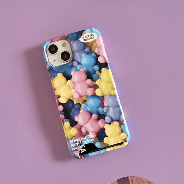 [THENINEMALL] Beads Gummy Pattern Hard Phone Case (2 types)