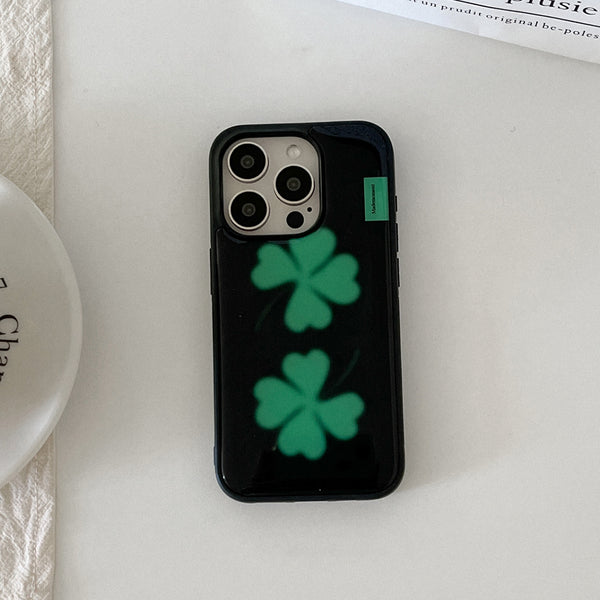 [Mademoment] Lucky Clover Design Bumper Phone Case