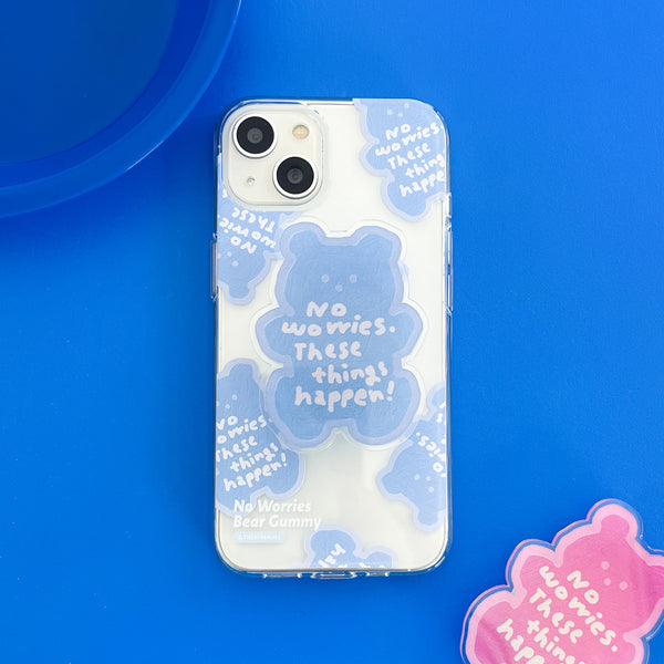 [THENINEMALL] Painting No Worries Bear Clear Phone Case (3 types)