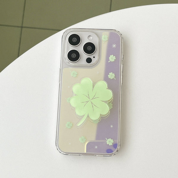 [Mademoment] Kind Of Luck Design Glossy Mirror Phone