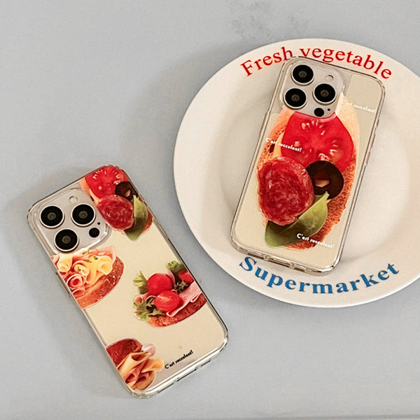 [Mademoment] Fresh Sandwich Design Glossy Mirror Phone