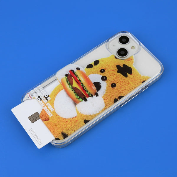 [THENINEMALL] Favorite Hamburger Clear Phone Case (3 types)