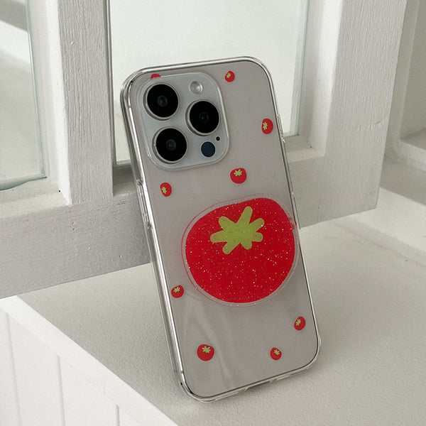 [Mademoment] Mini Fruit Pattern Design Clear Phone Case (3 Types)