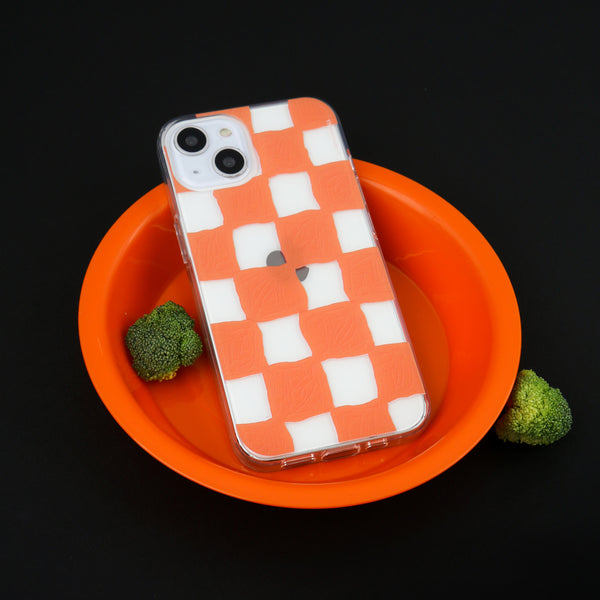 [THENINEMALL] Painting Checkerboard Clear Phone Case (3 types)