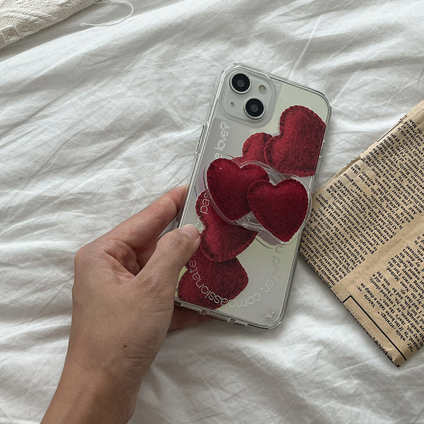 [Mademoment] Twofold Love Lettering Design Glossy Mirror Phone Case