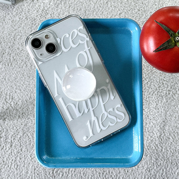 [Mademoment] Pieces Of Lettering Design Clear Phone Case (3 Types)