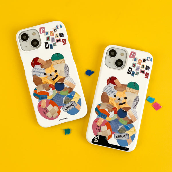 [THENINEMALL] Paper Gummy Hard Phone Case (2 types)